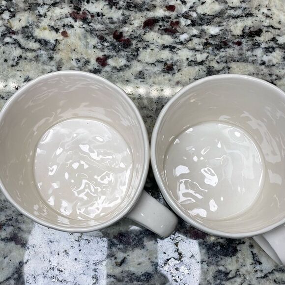 Elizabeth Benotti Handcrafted Ceramic Pottery Mugs with Herringbone Designs - Picture 8 of 14